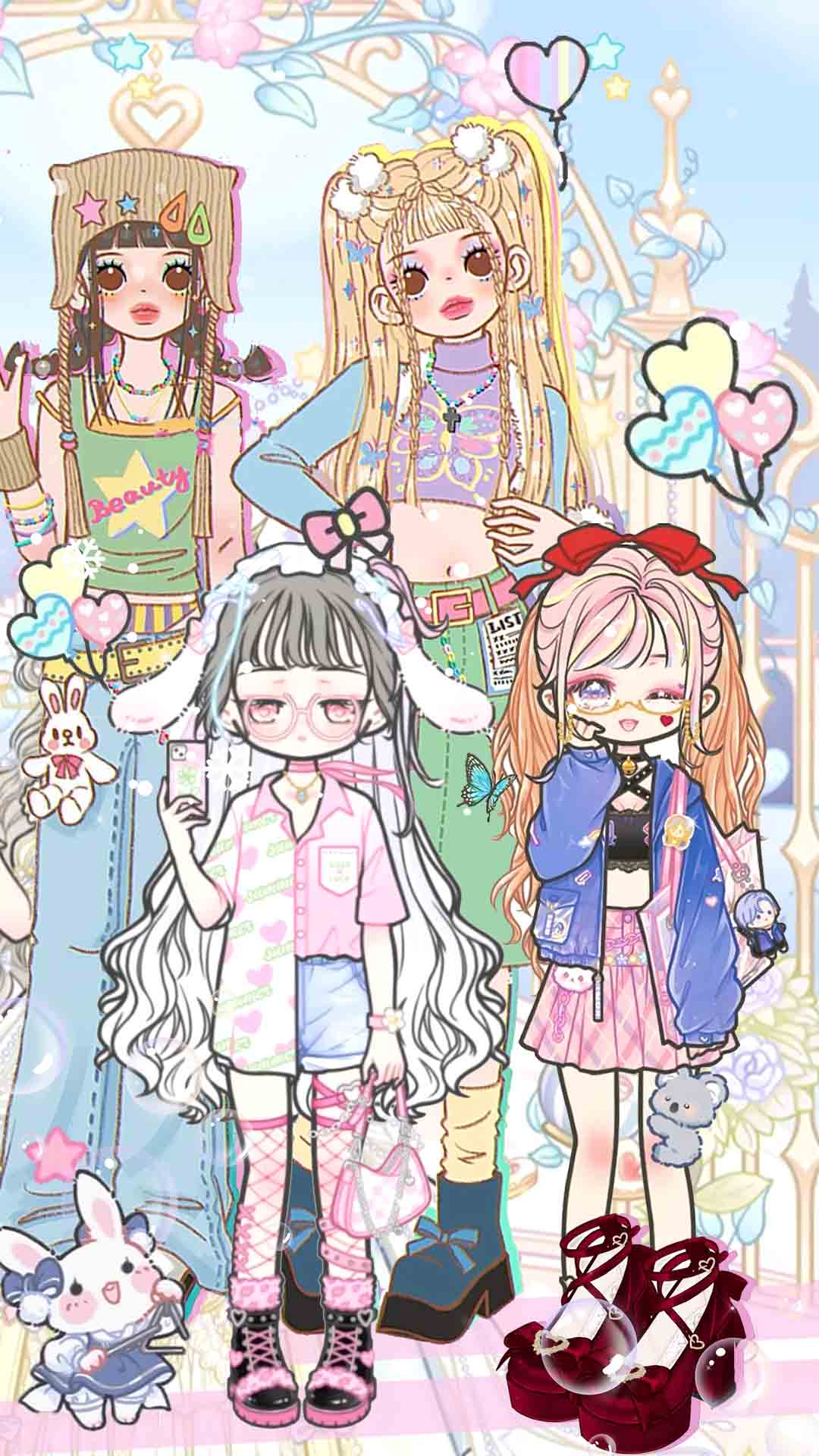 公主化妆手册角色界面