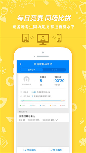 公务员模考界面
