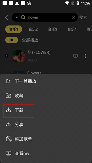 柠乐音乐下载选项