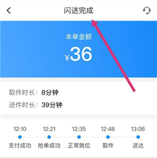 订单完成界面