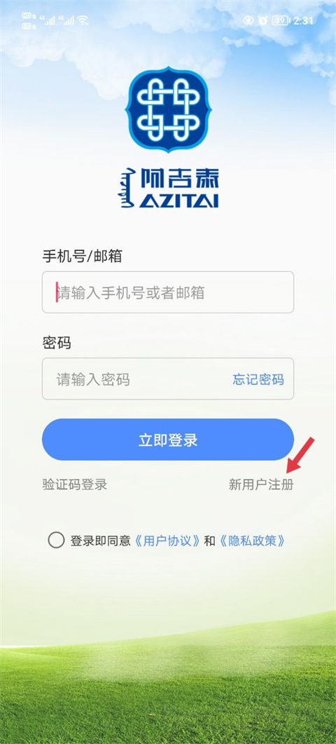登录界面截图