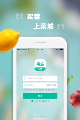 菜城生鲜界面