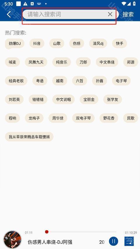 车载DJ音乐盒搜索功能