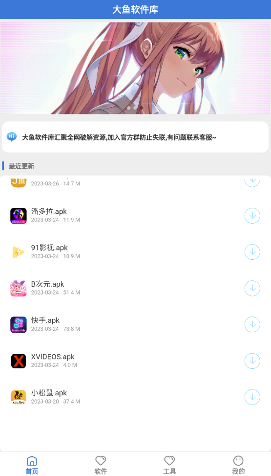 大鱼软件库详情界面