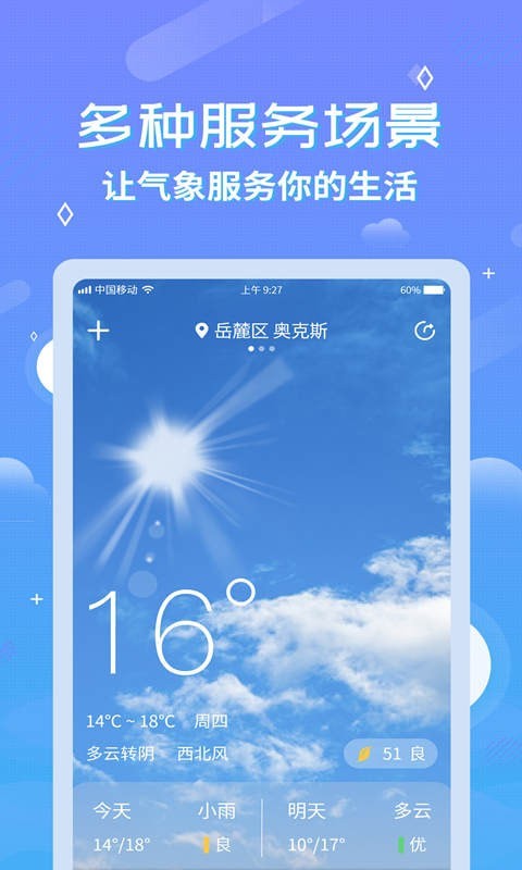 中华天气预报操作界面