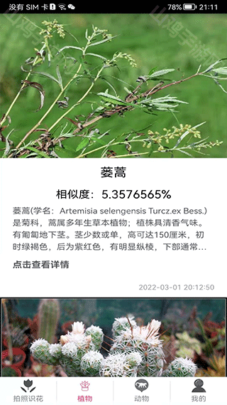对比功能界面
