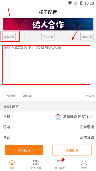 输入文本界面