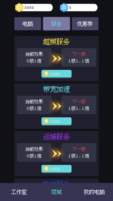 店铺经营界面