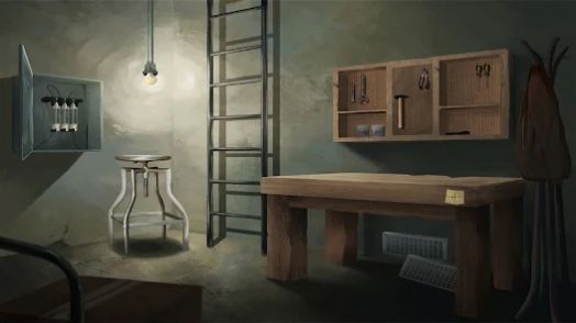 阴森监狱走廊布满蛛网和血渍