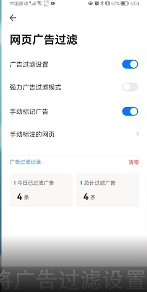 广告过滤设置