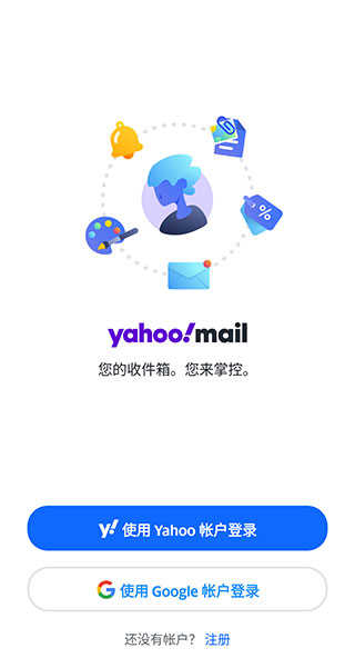 雅虎邮箱操作界面