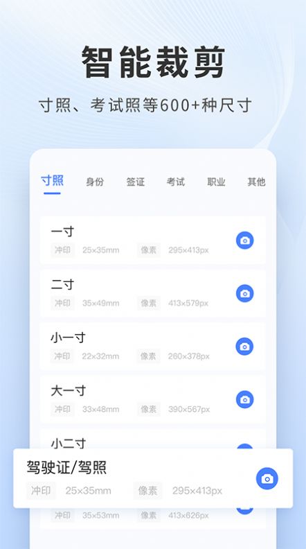 证件照换衣服界面