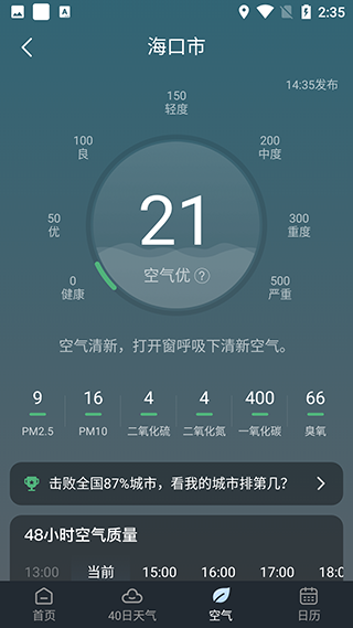 识雨天气空气质量