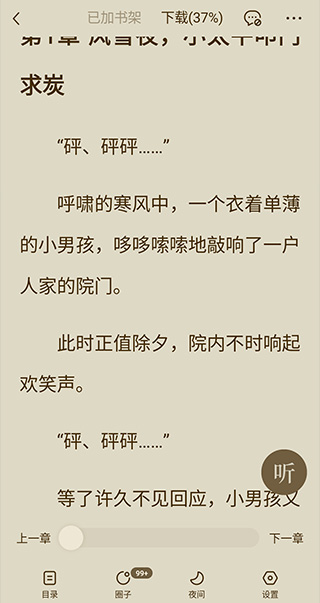 章节下载选项