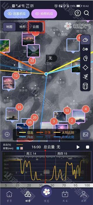 莉景天气云量分布