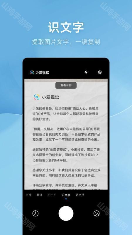 文字提取界面