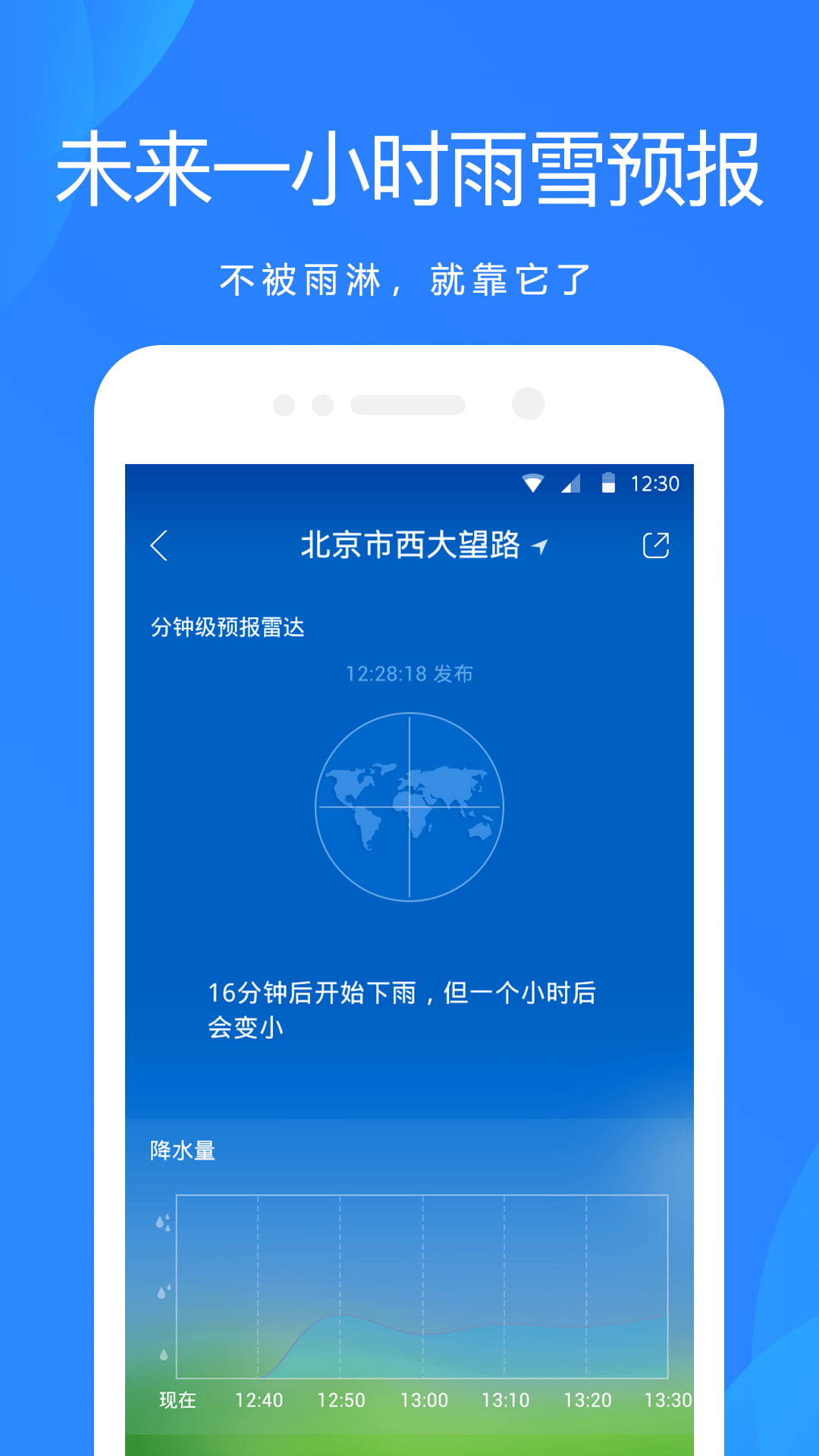 分钟级预报界面