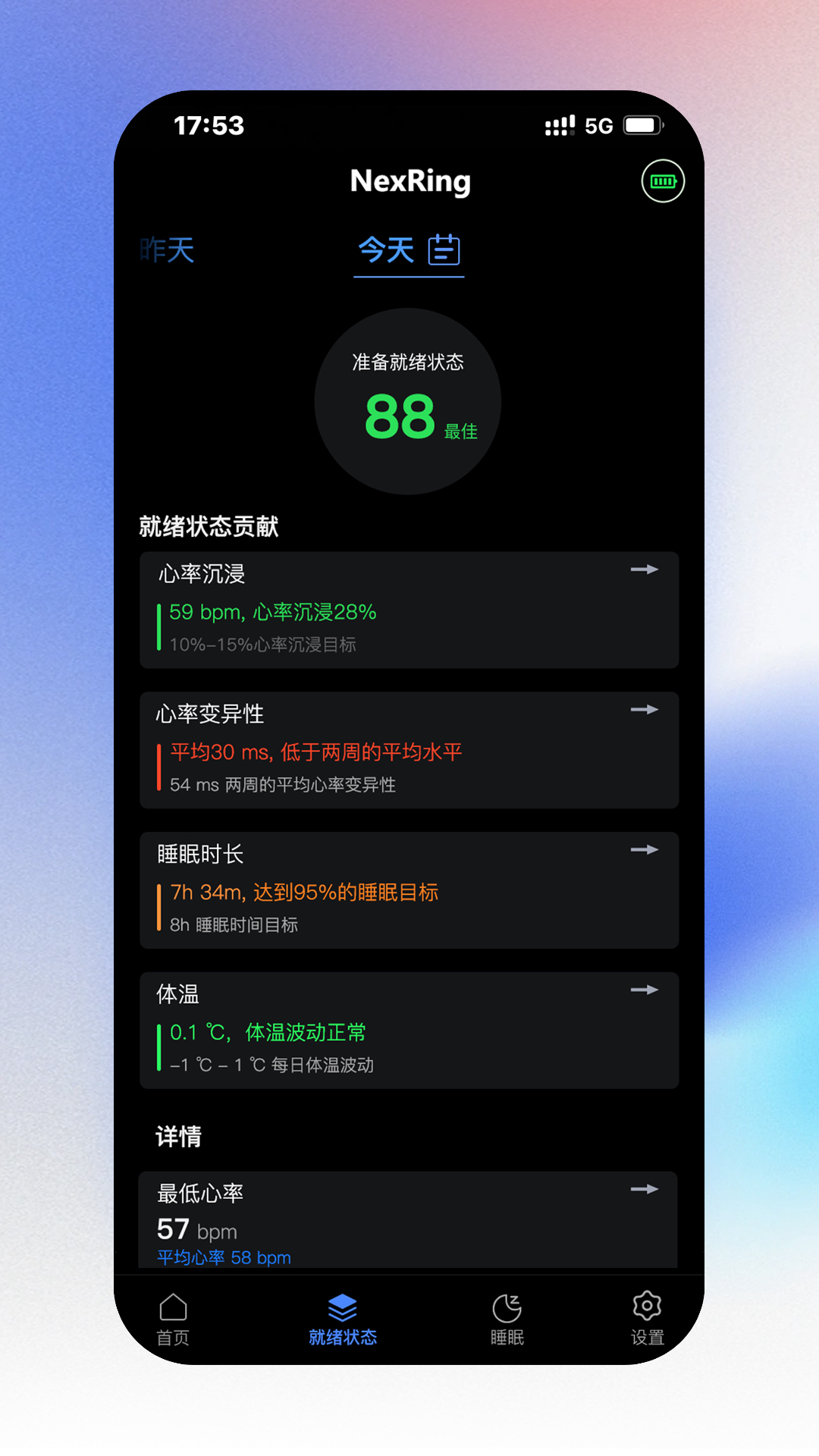 NexRing数据分析界面