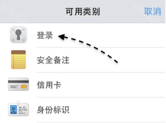 密码类型选择