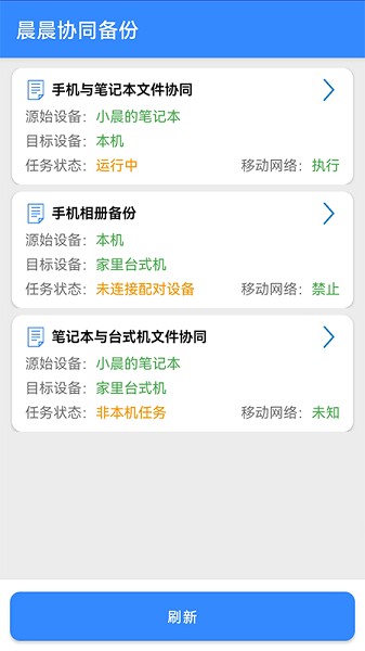 晨晨协同备份主界面