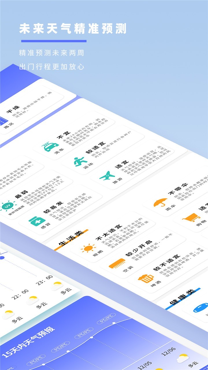 实时天气象预报界面展示