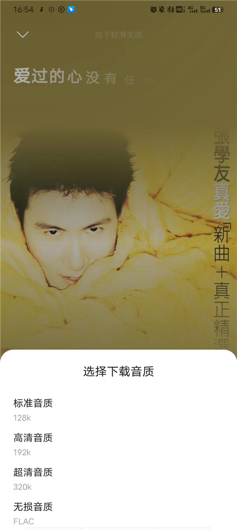 音质选择界面