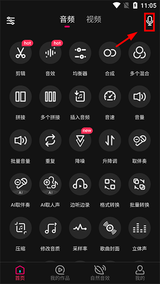 录音界面示意