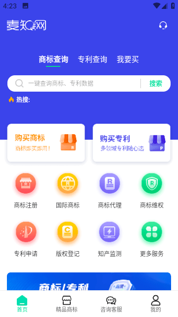 商标搜索界面