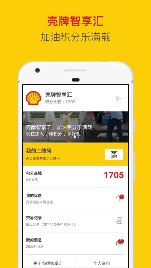 壳牌扫码支付界面