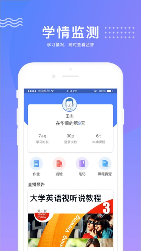 华莘学堂数据分析界面