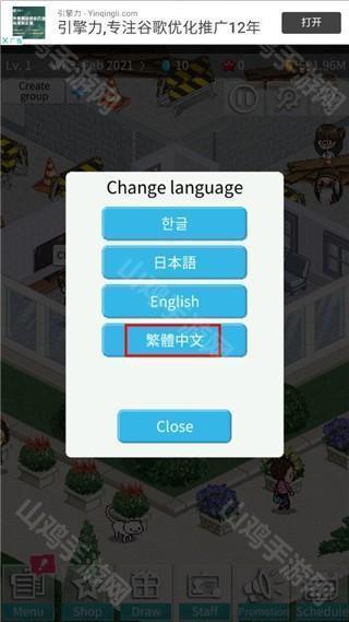 中文选项示意图