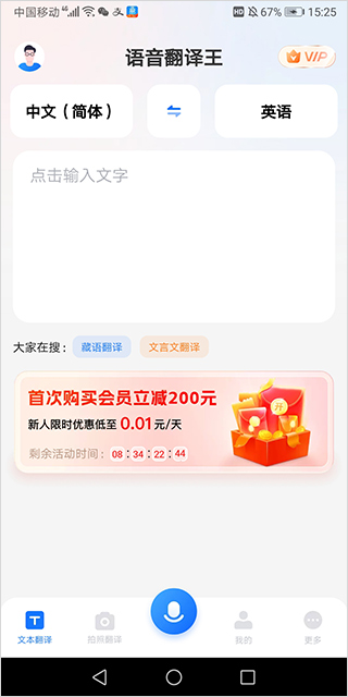 文本翻译面板